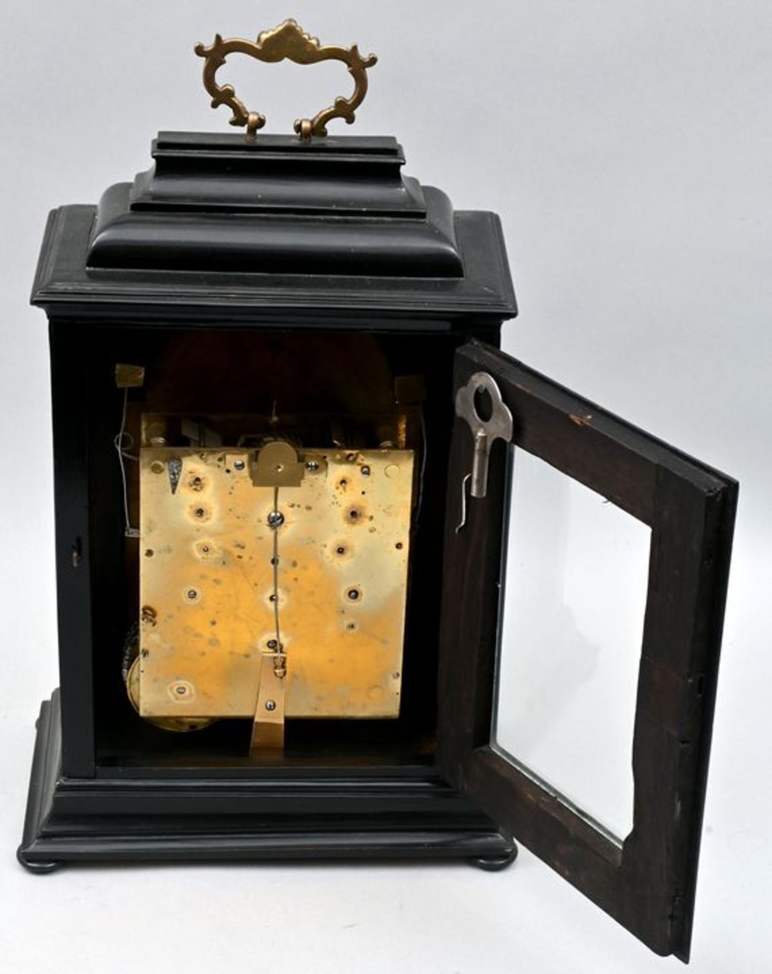 906 Stockuhr, Holz, Freimaurer/ bracket clock - Image 4 of 7