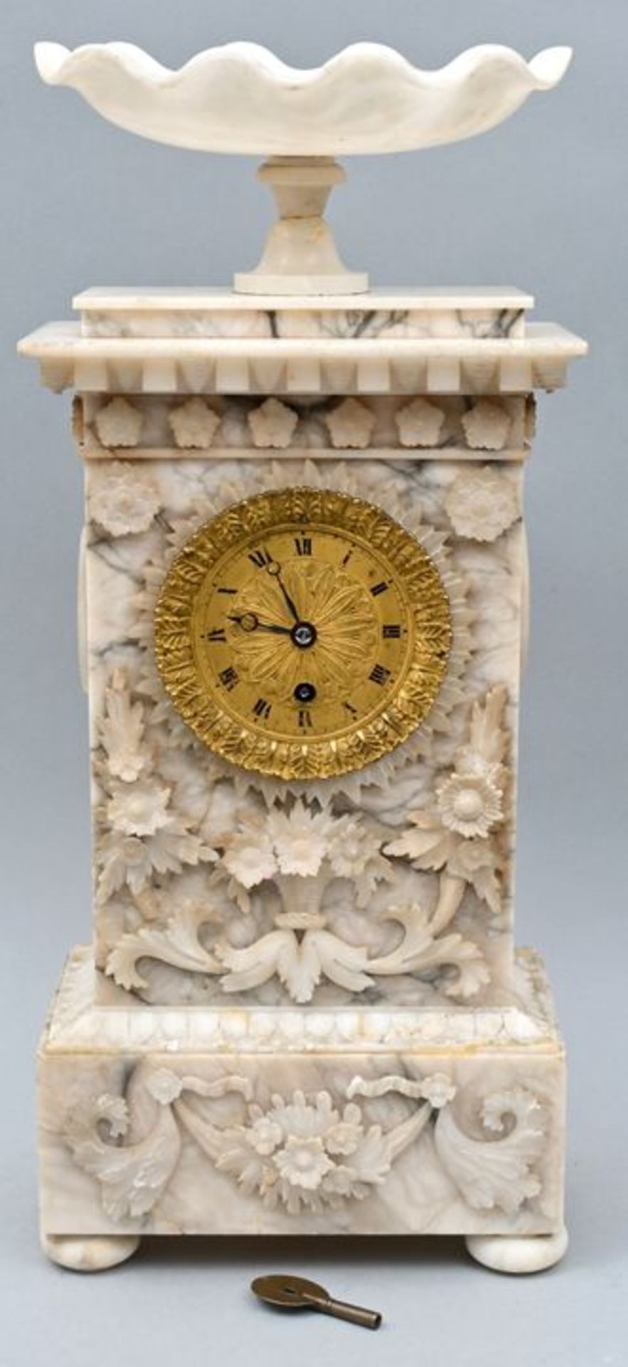 1013 Tischuhr, Alabaster/ mantel clock