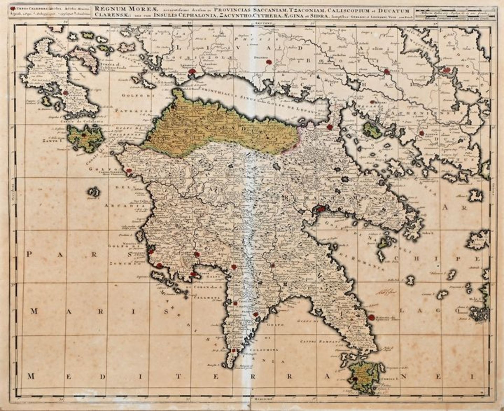 Karte Griechenland - Peloponnes / Map