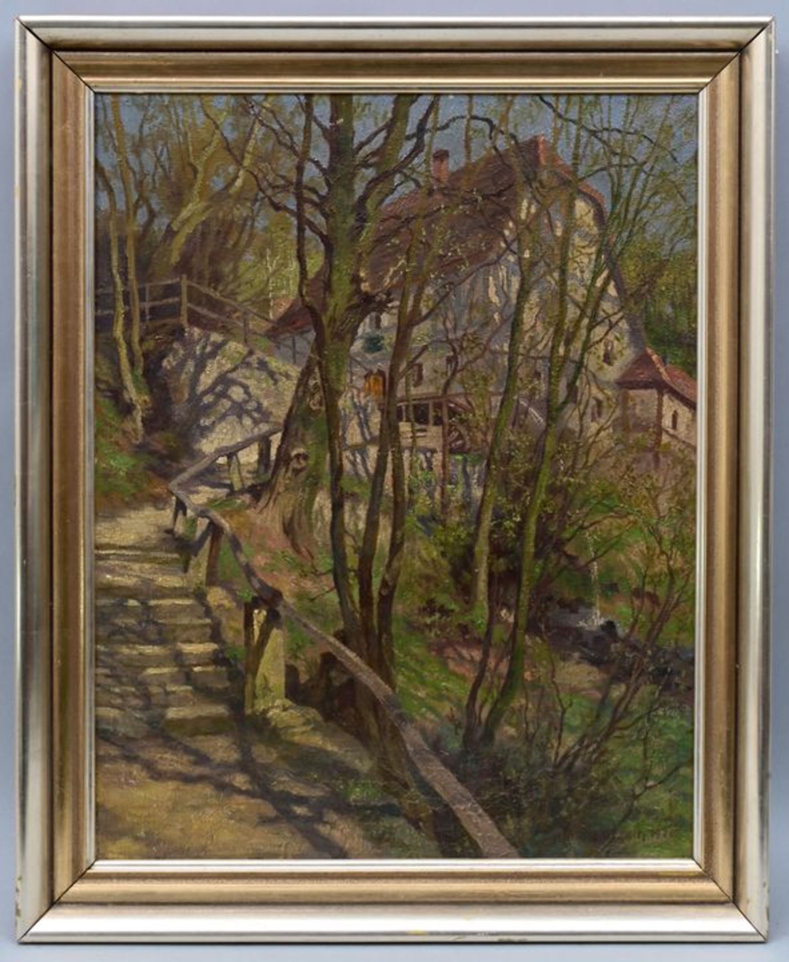 Kleditzsch, Max Keppmühle / Village view, painting - Bild 4 aus 5