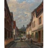 Hoffbauer H. Gemälde / City view of Bad Godesberg?