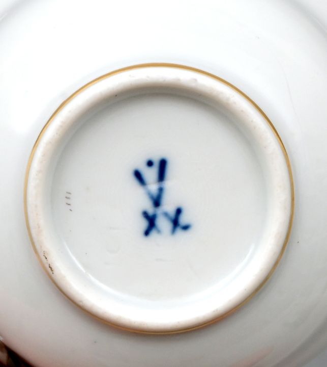 Vier Mokkatassen, Meissen / Four Mocca cups, Meissen - Image 2 of 3