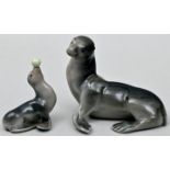 Seelöwen-Pärchen / Sea lions, porcelain figures