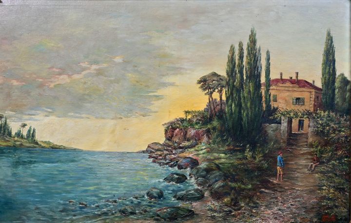 Toretti Paar Gemälde, wohl Karl Kaufmann / landscape paintings - Image 8 of 11
