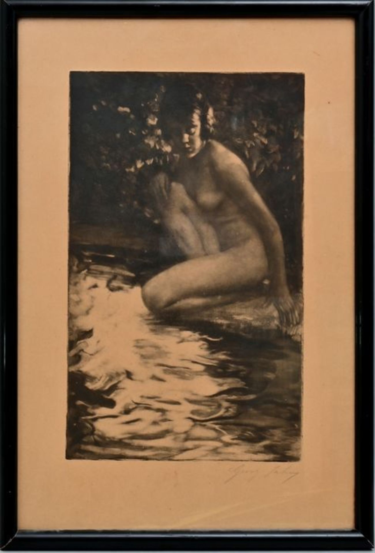 Jahn, Georg, Badende / nude scene, etching - Image 2 of 5