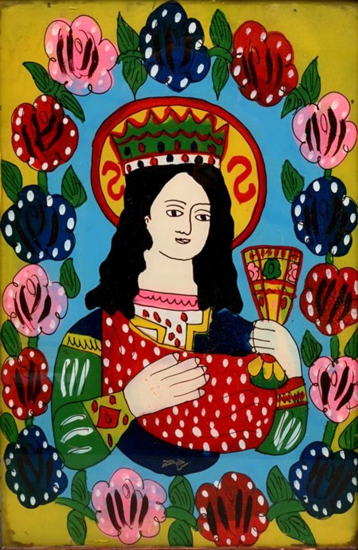 Hinterglasbild / folk art glass painting