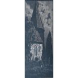 Wandronsberg Lithographie ''Kirche'' / Lithograph, church