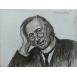 Wollanke, Elly, Kohlezeichnung / Charcoal drawing of a man