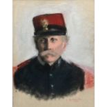 Wollanke Pastell / Pastel of a man in uniform