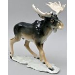 Elch / Porcelain figure, elk