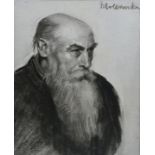 Wollanke Kohle / Charcoal drawing of an old man