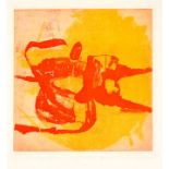 Merwart, Komposition in Rot-Orange / Etching