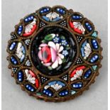 Mikromosaik Brosche / Brooch