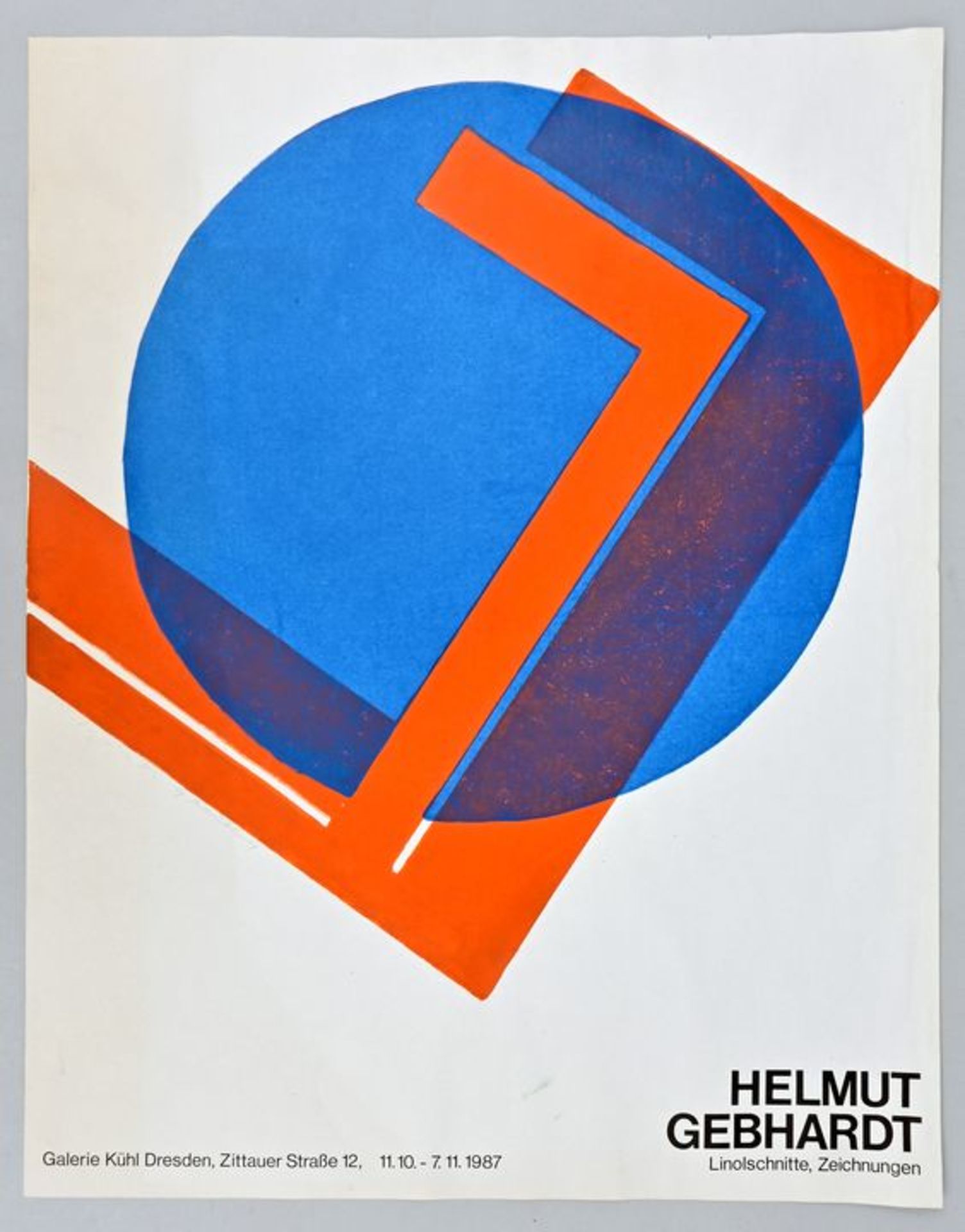 Gebhardt, Helmut, Plakat Kühl, signiert / colour linocut