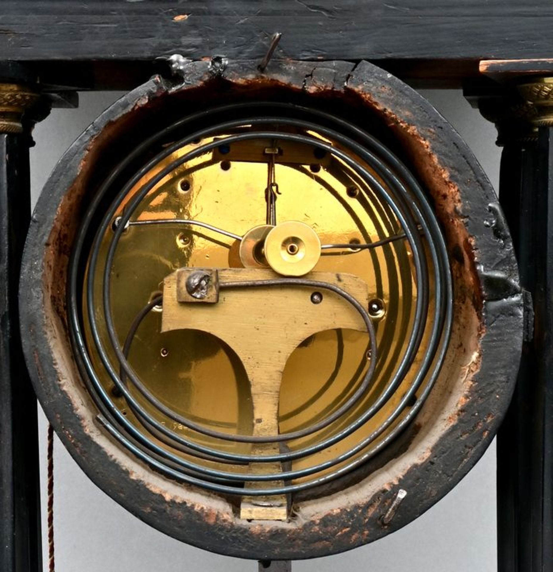 949 Stutzuhr, schwar/ bracket clock - Image 4 of 7