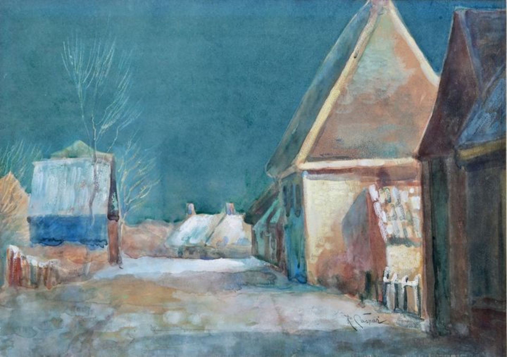 Caspar/ Capari, Dorfszene Winter / village scene