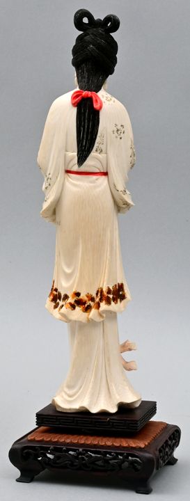 Dame, Elfenbein / Ivory figure, China - Image 2 of 3