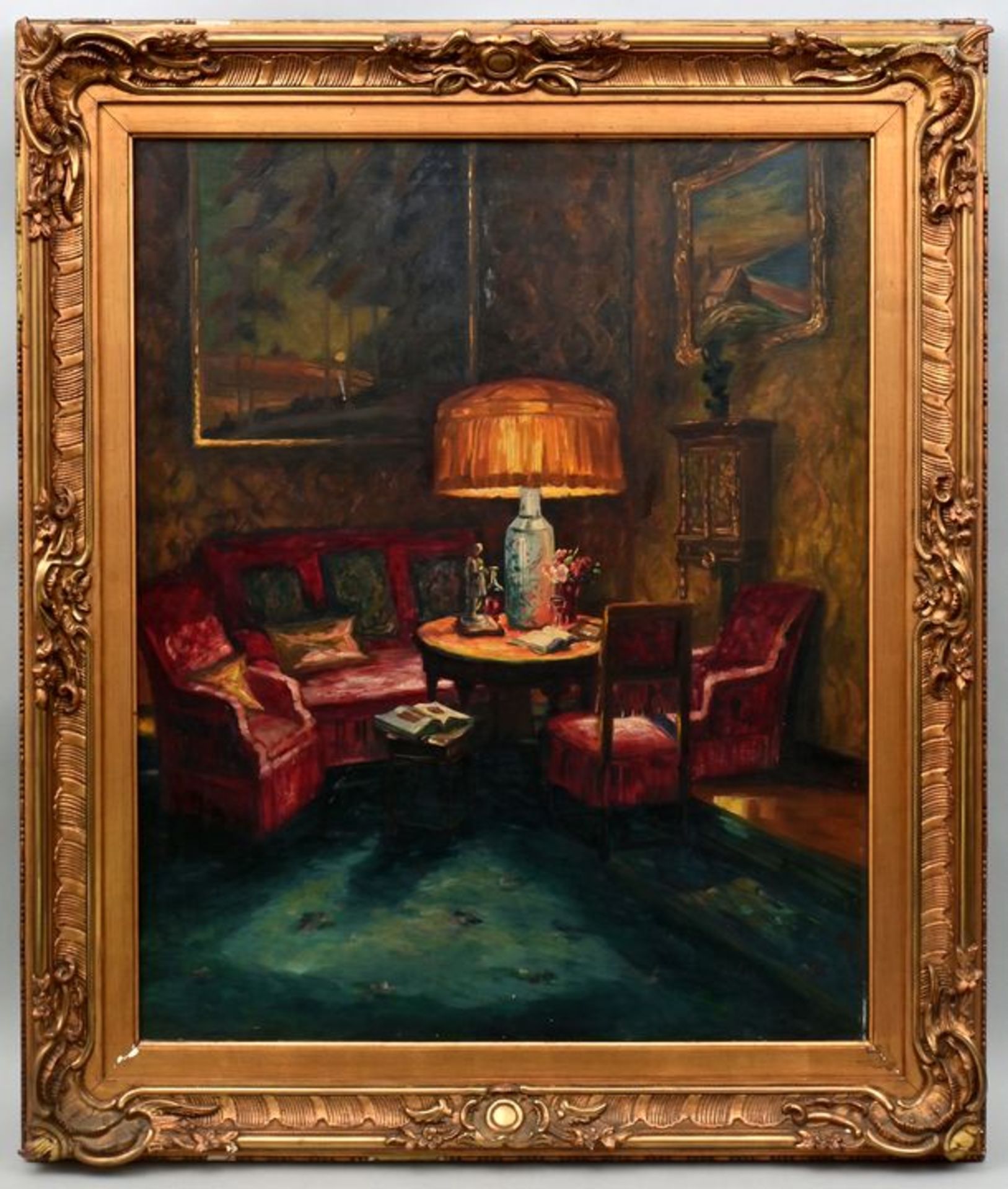 Fischer sign. / Painting, Interior scene - Bild 2 aus 7