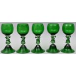 Fünf Römer grün/ five wine glasses