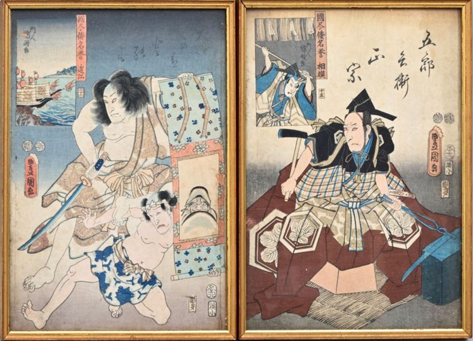 Utagawa / Two woodblock prints