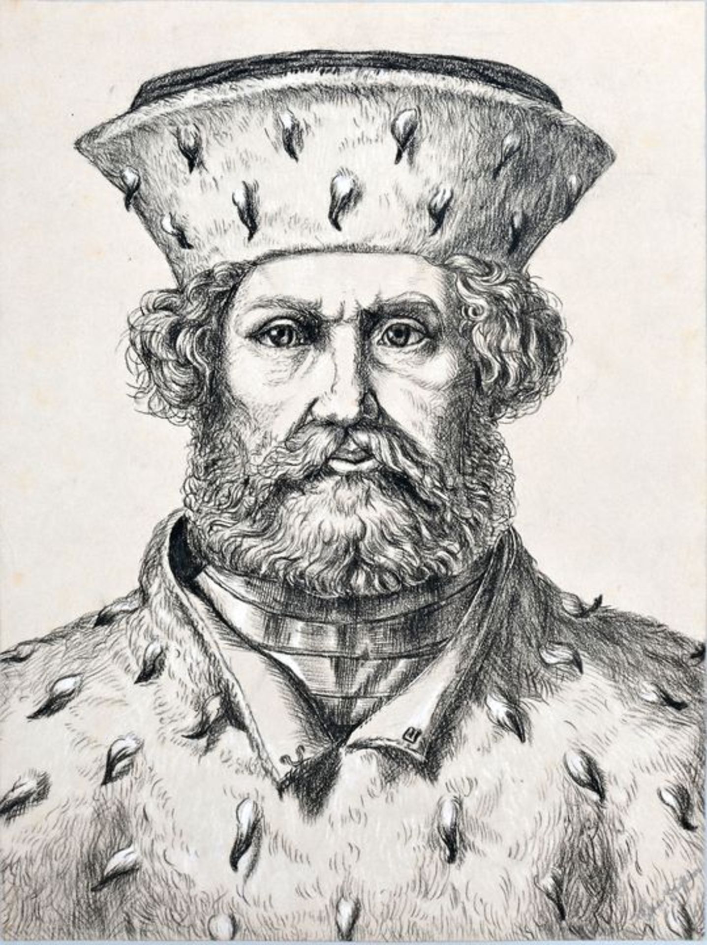 Zwei Herrscherportraits / two portraits of noblemen - Bild 3 aus 5