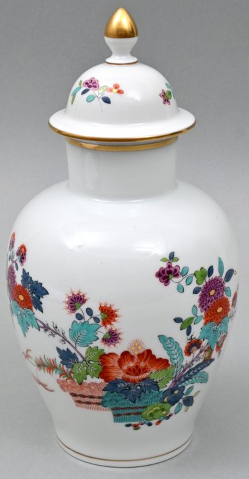 Deckelvase, Meissen / Vase, Meissen