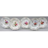 Fünf Teller, Meissen / Five plates, Meissen