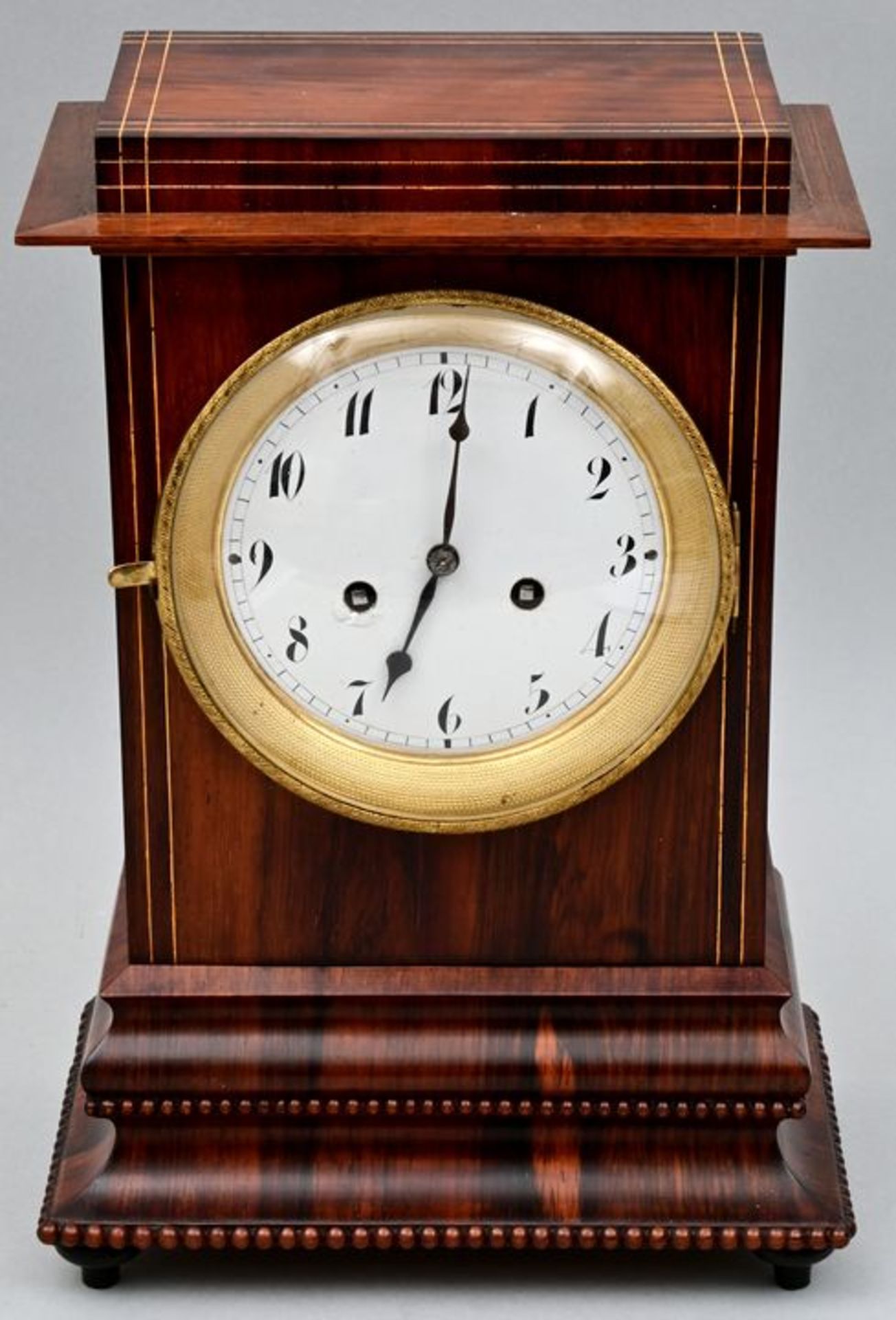 Tischuhr Herrenhut+Lebenslauf / Table clock