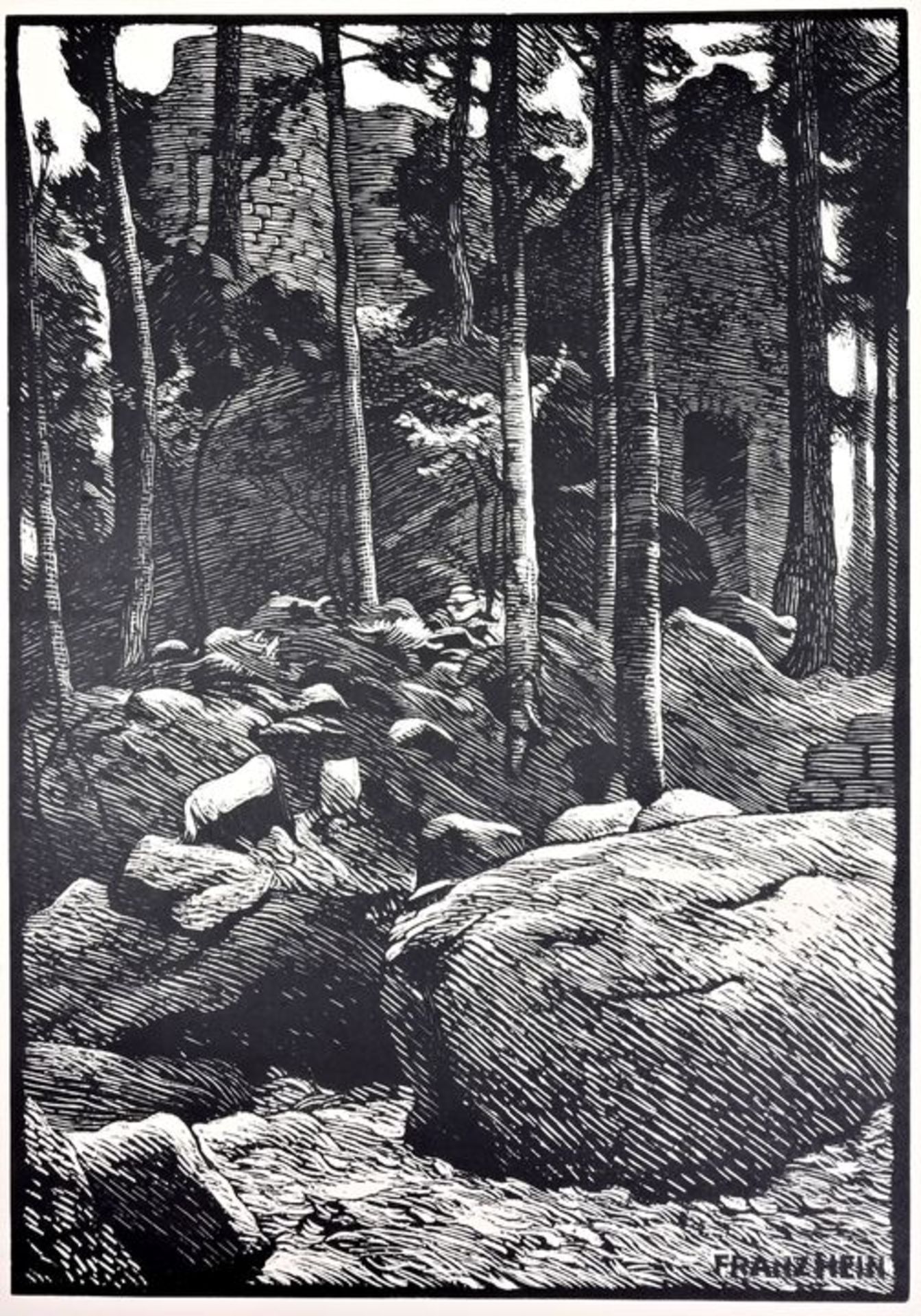 Franz Hein, Waldruine / Hein, Castle ruins