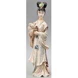 Elfenbeinfigur Dame, China / Ivory figure, China