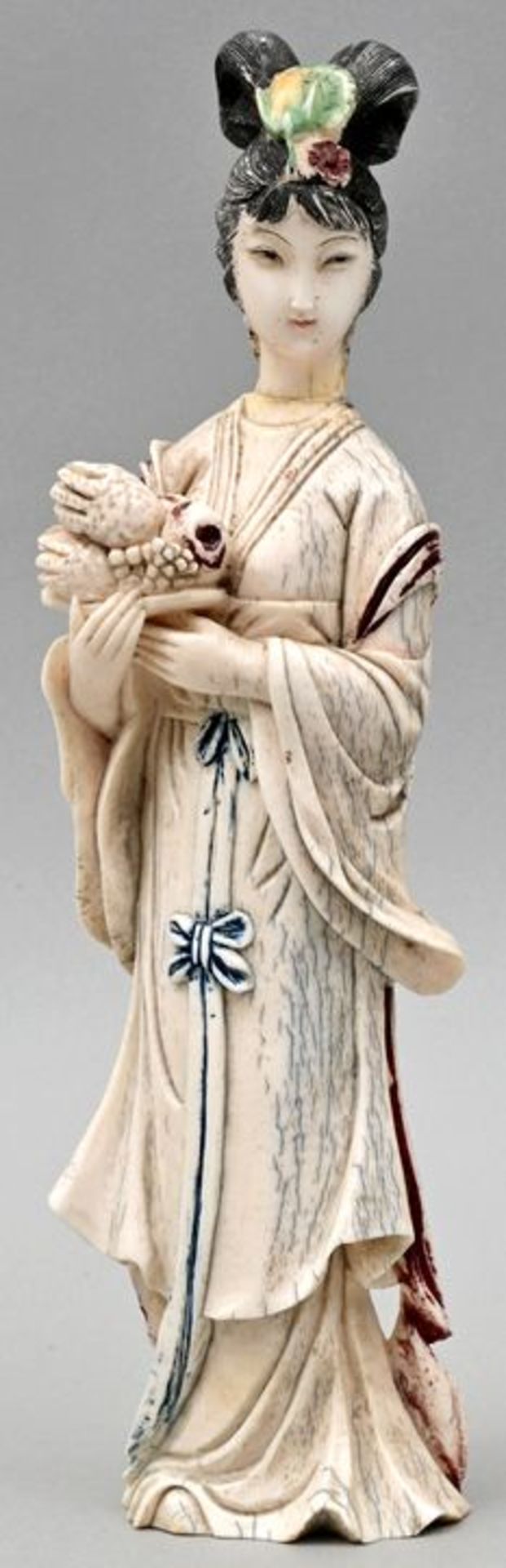 Elfenbeinfigur Dame, China / Ivory figure, China