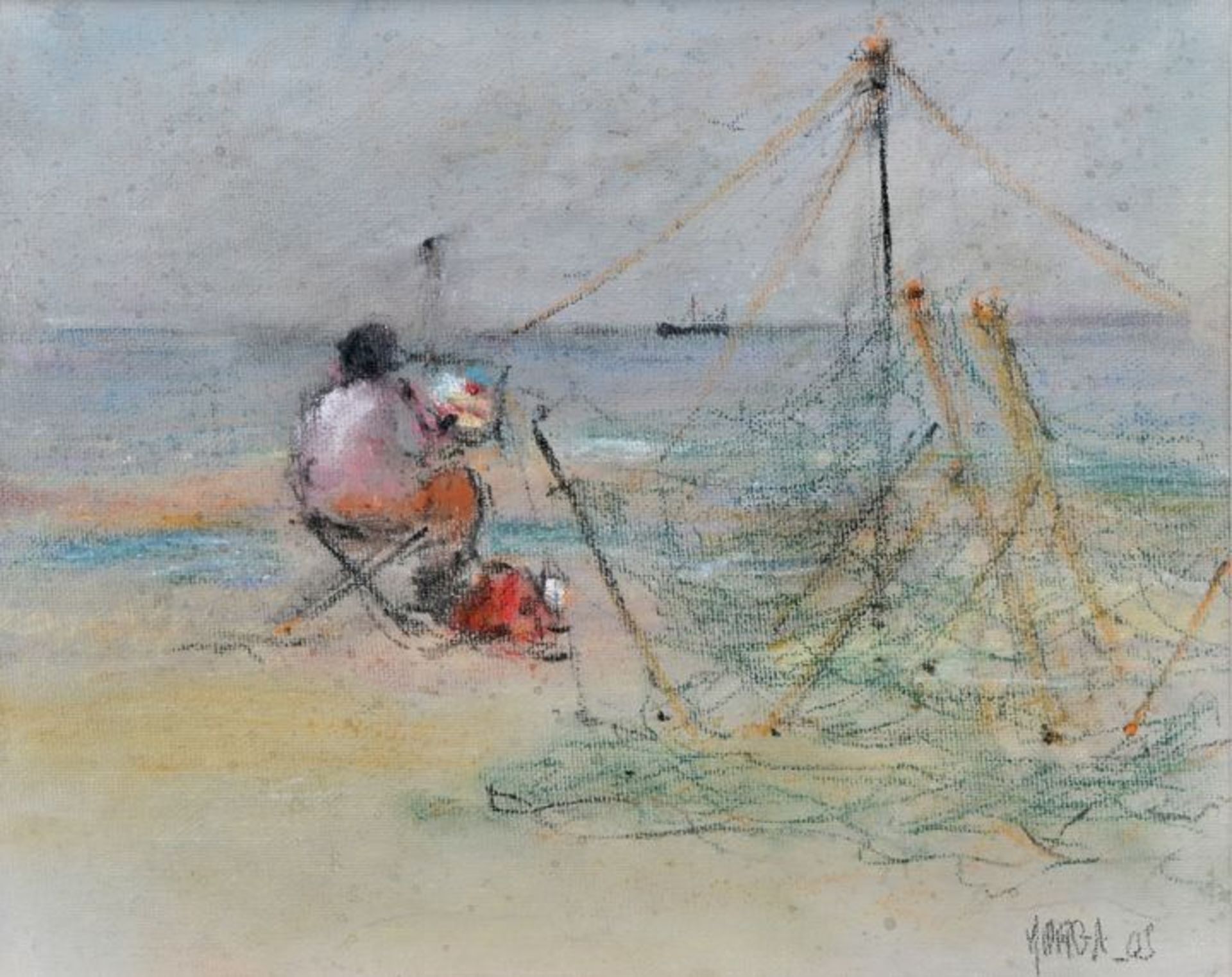 Jodaba (?), Maler am Meer / Jodaba (?), Painter at sea