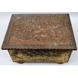 Kleine Kiste, Messingbeschlag / Wooden box with metal fitting