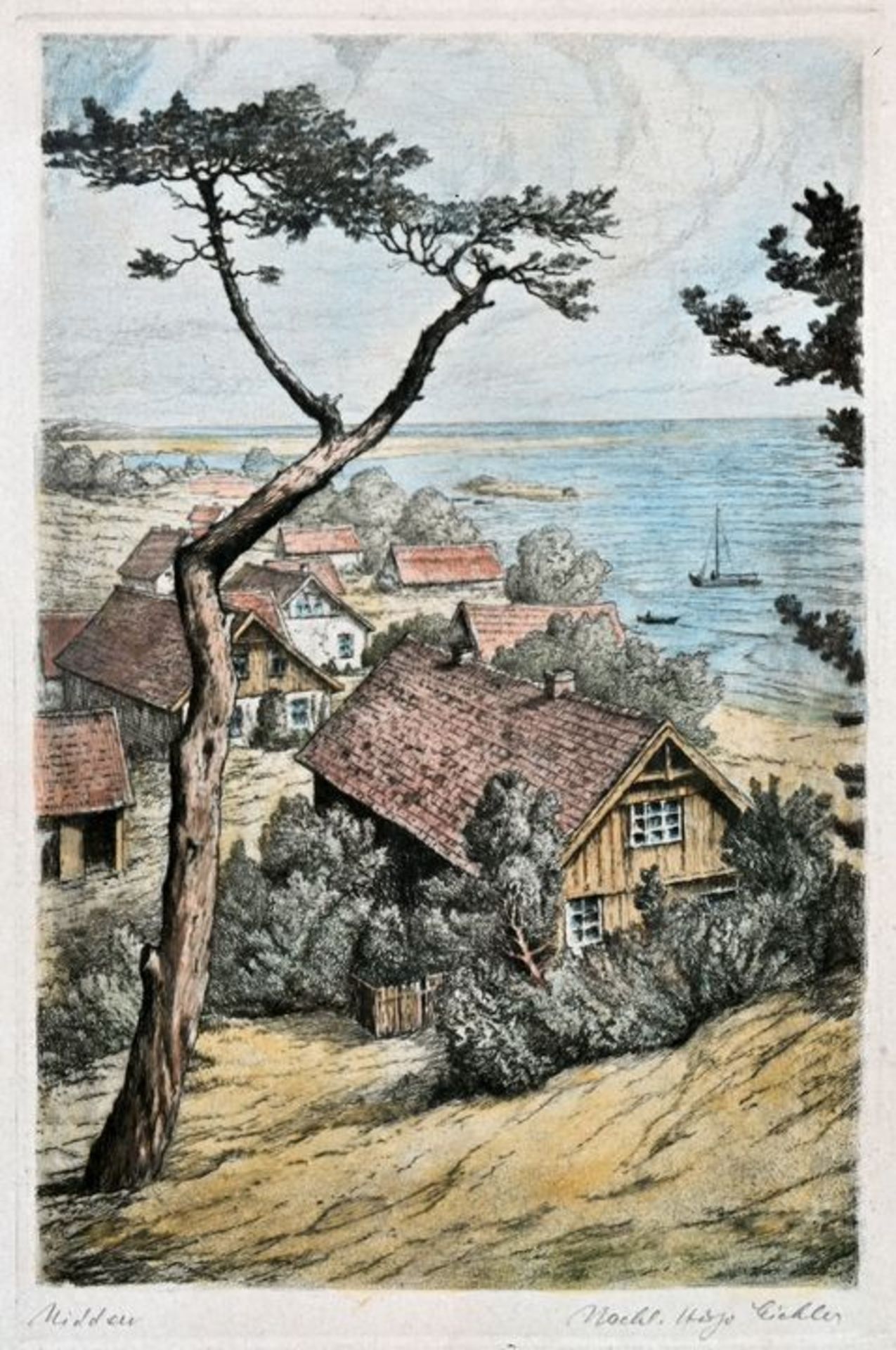 Eichler, Hugo Grafik, Nidden / etching