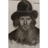 Wollanke Kohle / Charcoal drawing of a man with hat