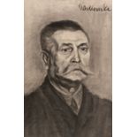 Wollanke Kohlezeichnung / Charcoal drawing of a man
