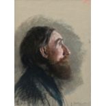 Wollanke Kohlezeichnung / Portrait of a man, pastel