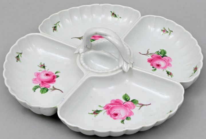 Cabarett, Meissen, rote Rose/ serving plate