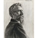 Wollanke Kohlezeichnung / charcoal drawing of a man