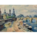 Gerhard Augst, Dresden Panorama / Dresden, Water colour