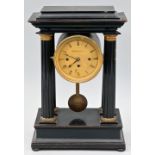 412 Stockuhr, Holz mit Säulen/ bracket clock