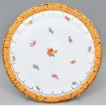 Kuchenplatte Meissen X-Form/ cake plate Meissen