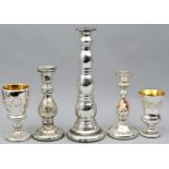 Konvolut Bauernsilber / Assortment of mercury glass