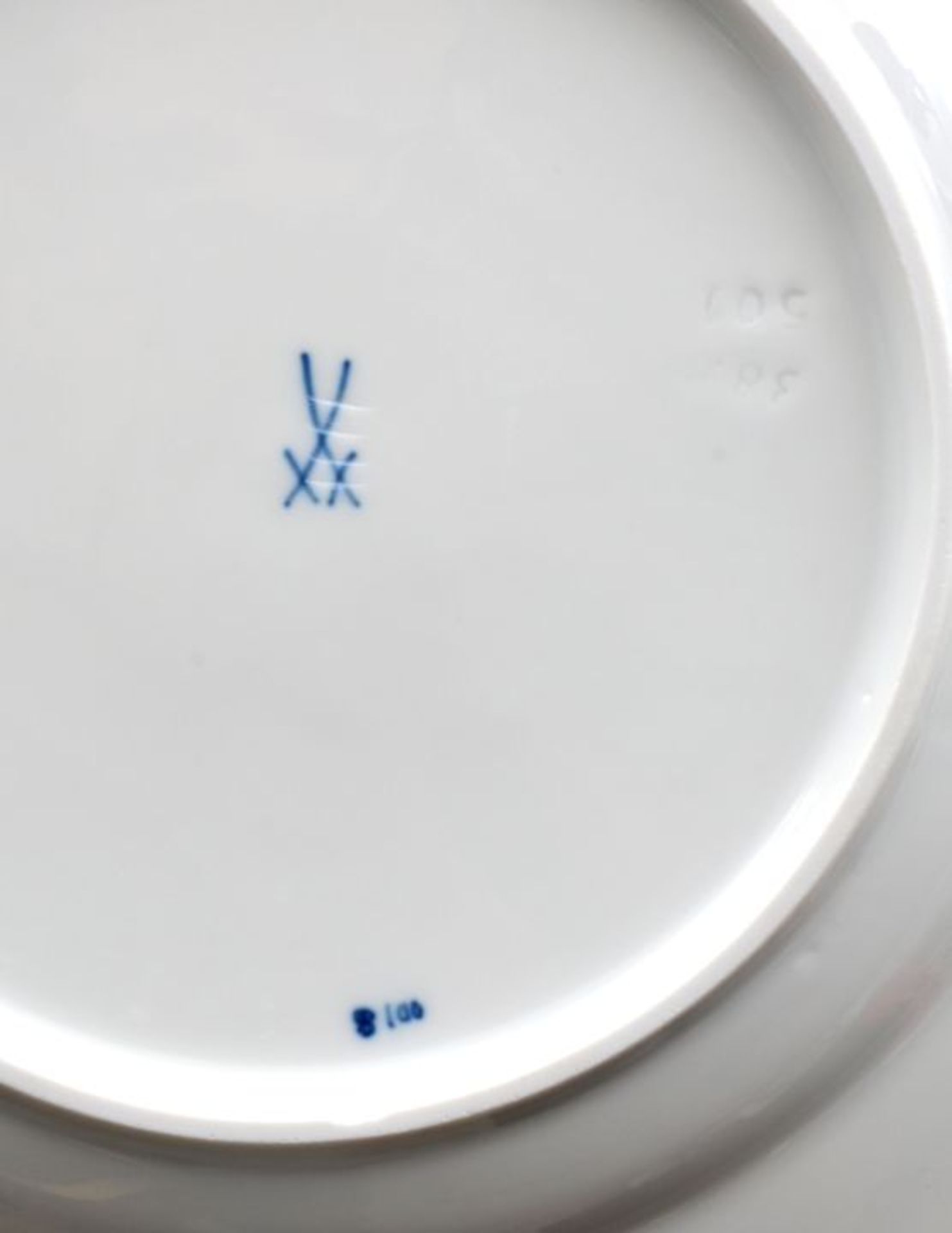 Abendbrotteller Meissen Zwiebelmuster / Dinner plates, Meissen - Image 3 of 3