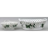 Zwei Korbschalen/ two porcelain baskets