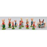 Hasenfamilie, 11 Stk / Lot of easter bunny figures