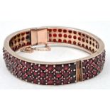 3-reihiges Armreif, Granat / Garnet bracelet