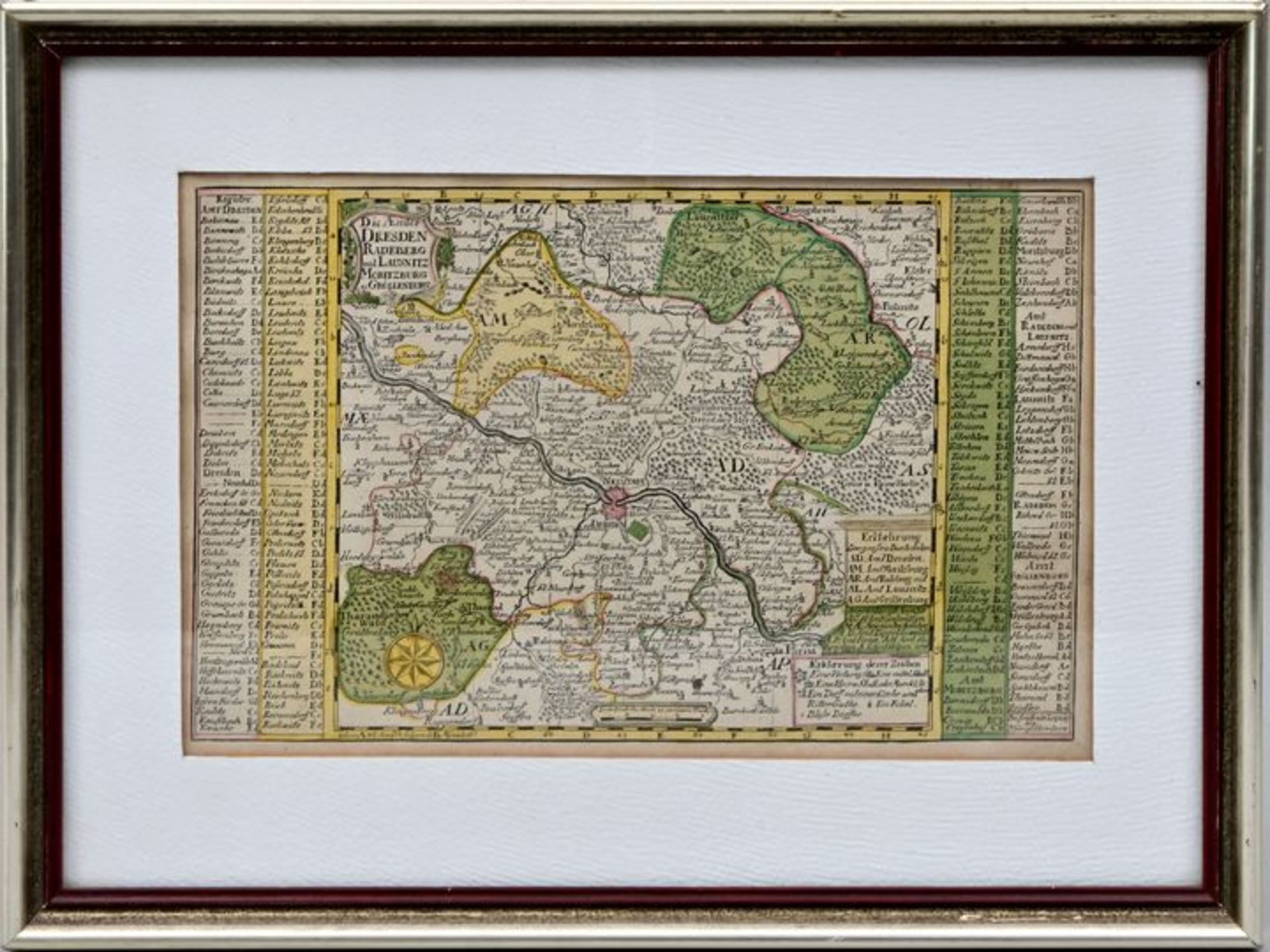 Karte von Sachsen / Map of saxony - Bild 3 aus 3