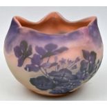 Schale mit Hortensiendekor / Glass bowl