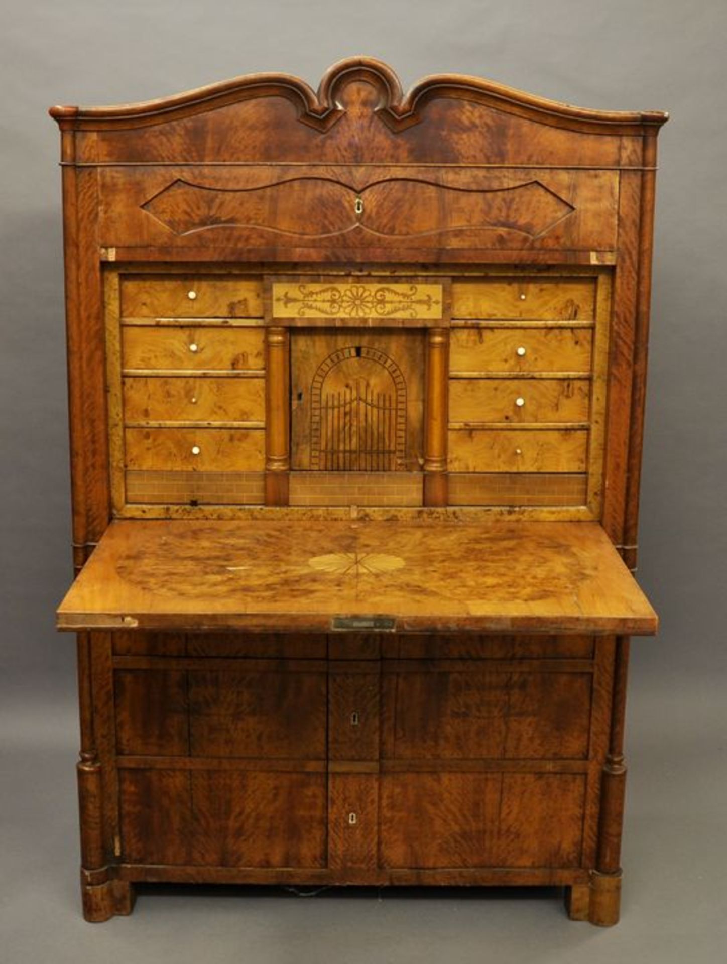 Sekretär um 1860, Birke / Bureau